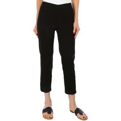 Zac and Rachel Petite 25 in. Solid Pull On Pants