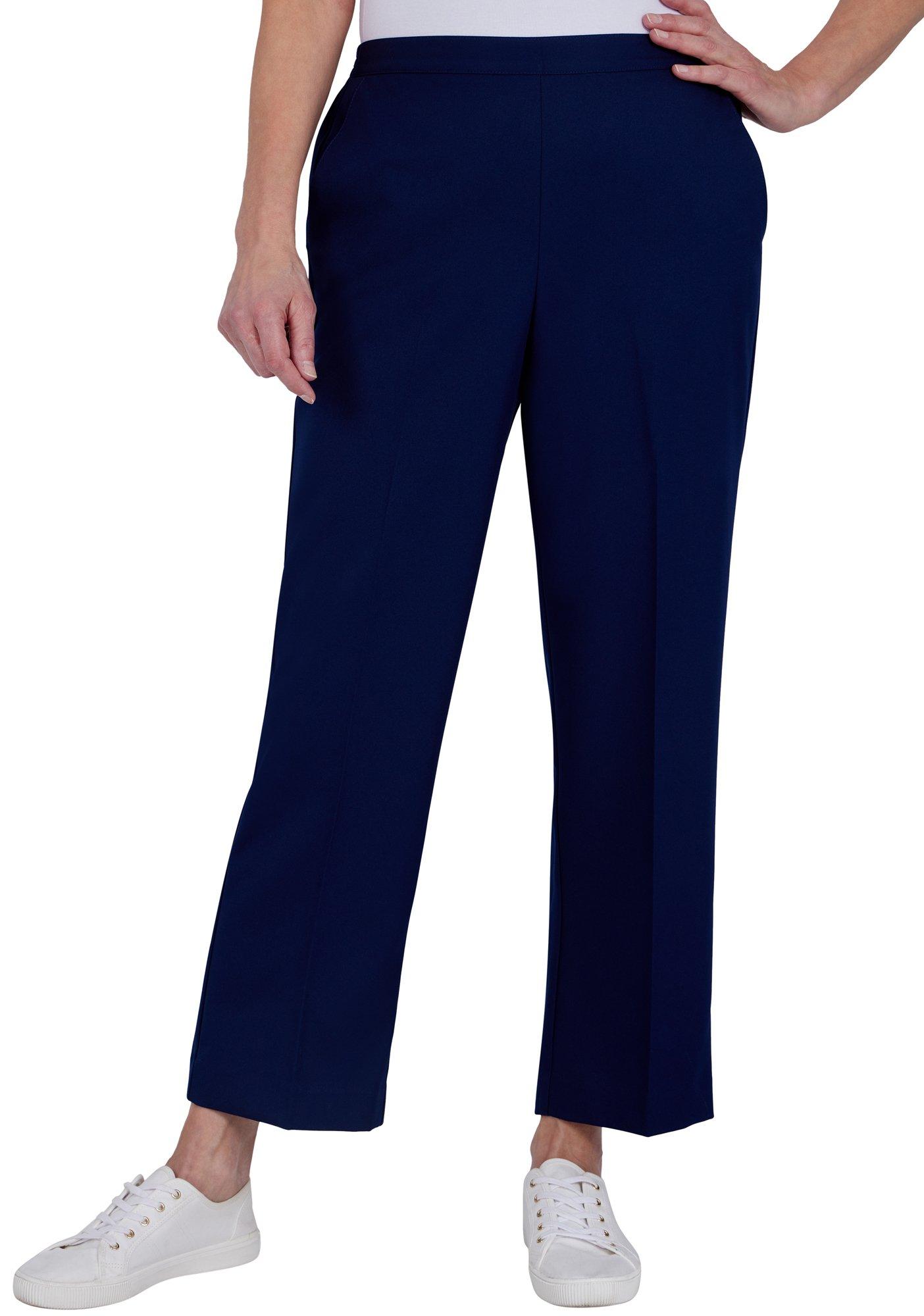NY Collection Petite Mid Rise Pull On Wide-Leg Palazzo Pant
