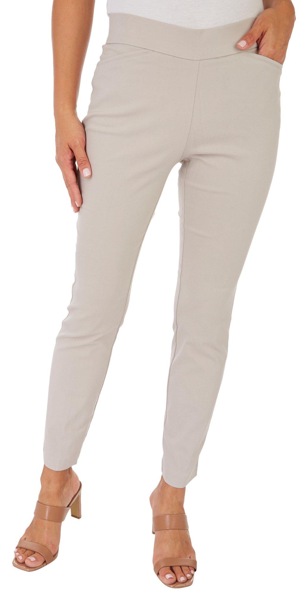 Women With Control Solid Ivory Casual Pants Size 1X (Plus) - 58