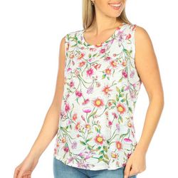 Dept 222 Petite Luxey Floral V-Neck Pocket T-Shirt