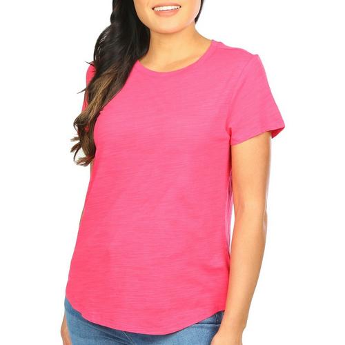 Blue Sol Petite Luxey Solid T-Shirt