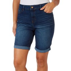 D. Jeans Petite Recycled Vintage High Waist Bermuda Shorts