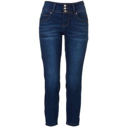 Royalty by YMI Petite Mid Rise Button Waist Jeans
