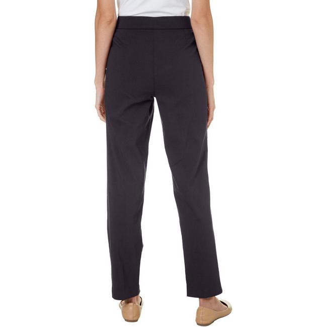 Counterparts Petite Solid Pull-On Pants 8P Navy 