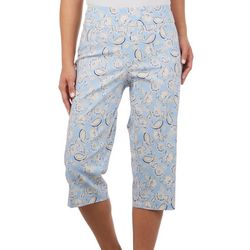 Counterparts Petite Floral Paisley Print Pull-On Capris