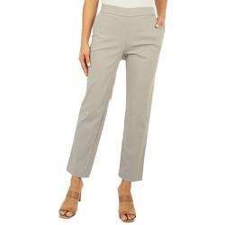 Petite 28 in. Solid Tummy Control Pocket Pant