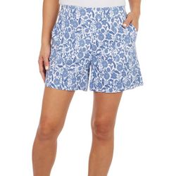 Counterparts Petite 5 in. Pull On Delft Stretch Shorts