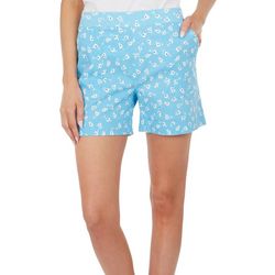 Counterparts Petite 5 in. Pull On Floral Stretch Shorts