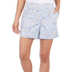Counterparts Petite 5 in. Pull On Print Stretch Shorts