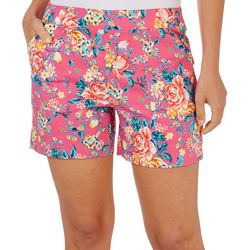 Counterparts Petite 5 in. Pull On Miami Pink Stretch Shorts