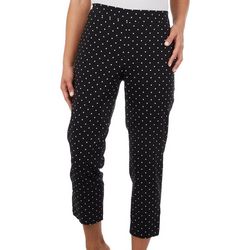 Counterparts Womens Petite 24in Polka Dot Ankle Pants