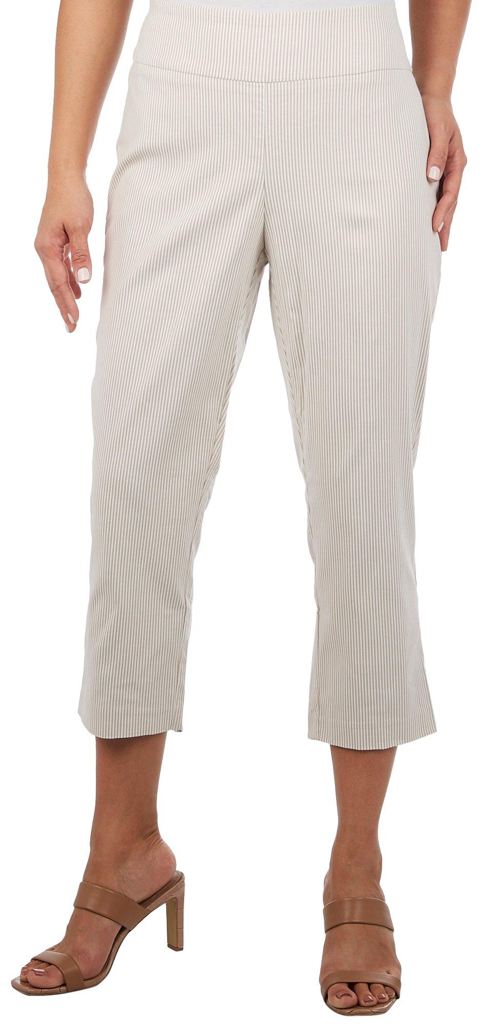 Counterparts Womens Petite 21 in. Striped Capri