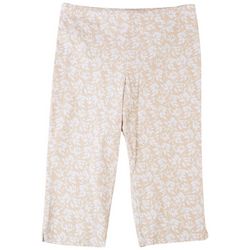 Counterparts Petite Leaf Print Pull-On Capris