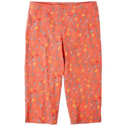 Counterparts Petite Wild Flowers Print Pull-On Capris