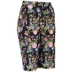 Counterparts Petite Pull-On Floral Bermuda Shorts