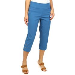 Petite Solid Pull On Crop Pant