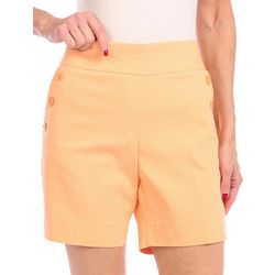 Counterparts Petite Button Accent Solid Shorts