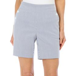 Petite Seersucker Pull On Shorts