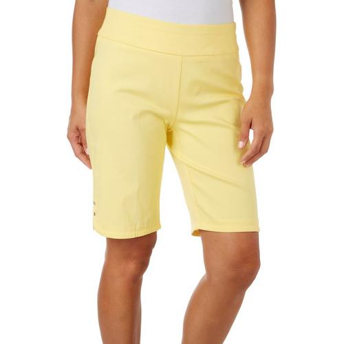 Counterparts Petite 10 in. Solid Pull-On Skimmer Shorts