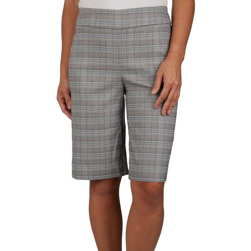 Counterparts Petite 12 in. Plaid Skimmer Shorts
