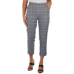 Counterparts Petite 25 in. Plaid Pull On Pocket Pants