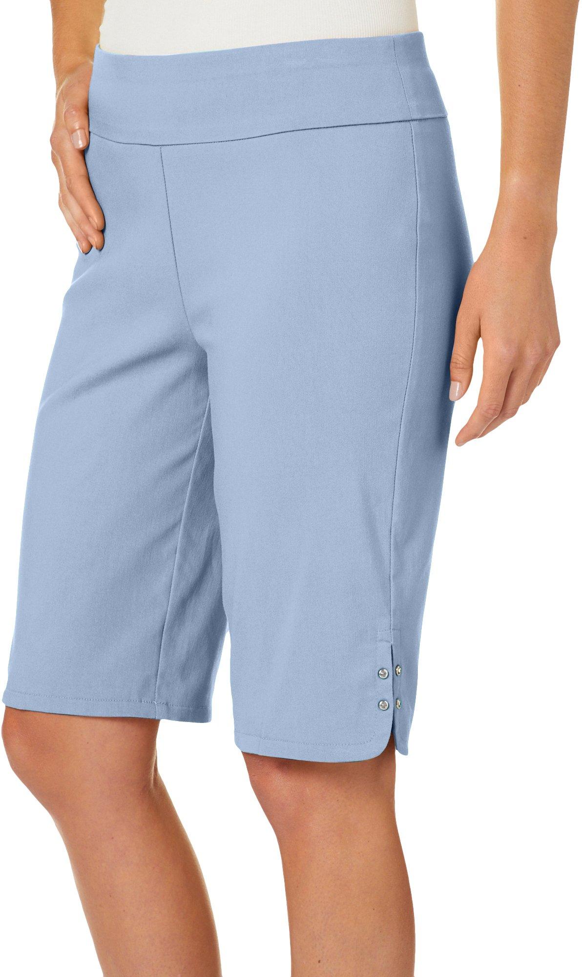 Counterparts Petite Solid Rivet Hem Pull On Skimmer Shorts