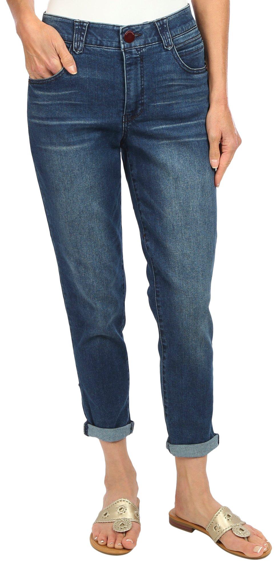 Petite 25 in. Ab Solution Ankle Skimmer Jeans