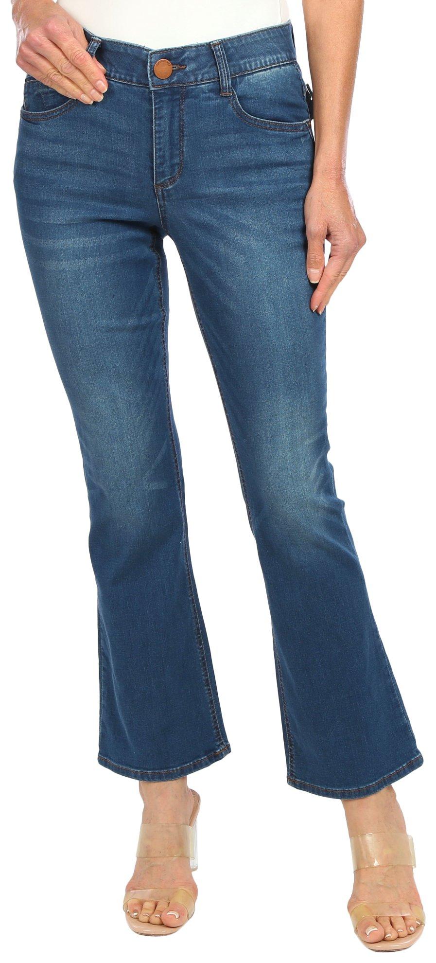 Petite 29 in. Ab Solution Boot Cut Jeans