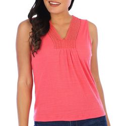 Coral Bay Petite Sleeveless Lace Overlay Top