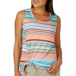 Coral Bay Petite Side Tie Striped Sleeveless Top