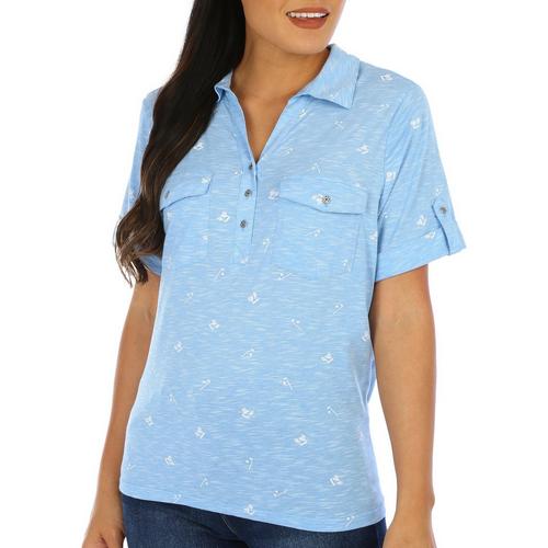 Coral Bay Petite Golf Clubs Short Sleeve Polo