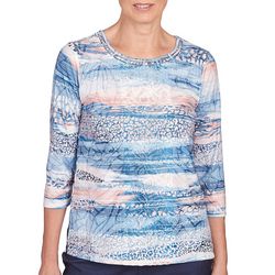 Alfred Dunner Petite Skin Biadere Double Strap Top