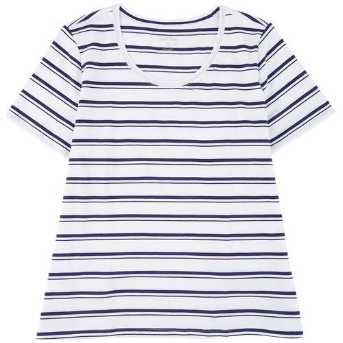 Coral Bay Petite Striped Short Sleeve Top
