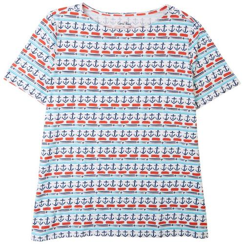 Coral Bay Petite Anchor Boat Neck Short Sleeve