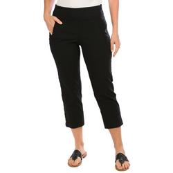 Petite 25 in. Solid Barrel Ankle Pull On Pants