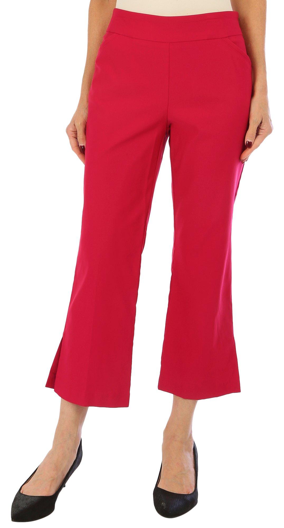 Petite 25 in. Solid Pull On Pants