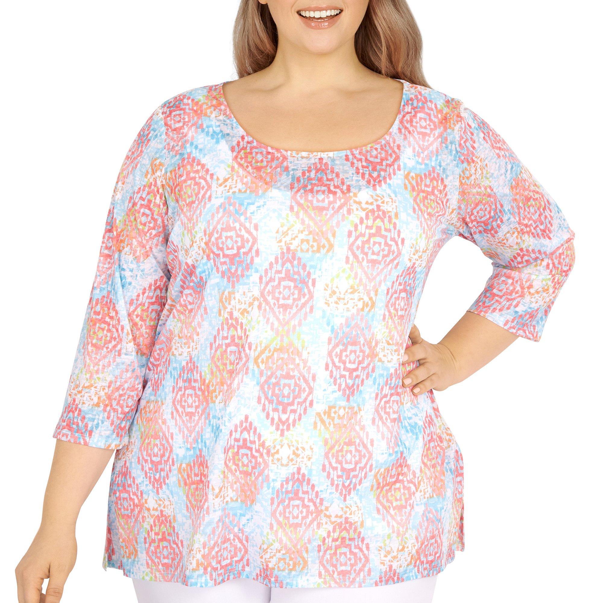 Hearts of Palm Plus 3/4 Burnout Top