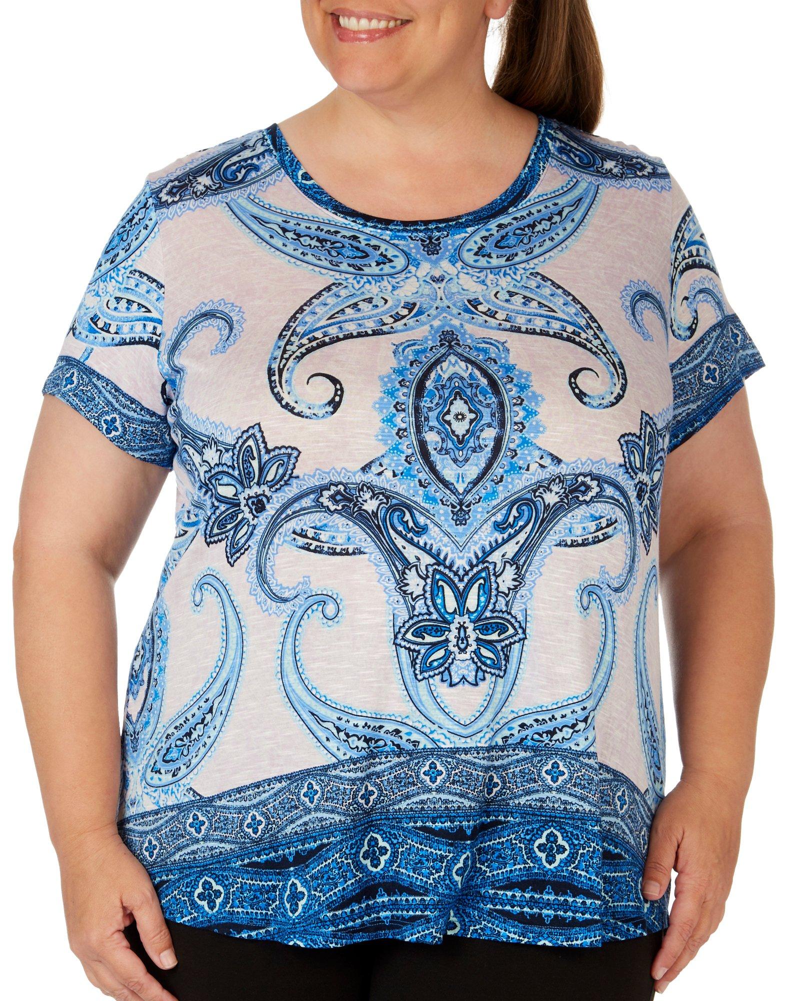 Plus Print Georgina Short Sleeve Top