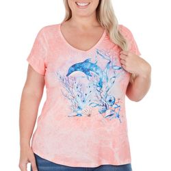 Coral Bay Plus Short Sleeve Dolphin Top