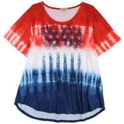 OneWorld Plus Embellished Americana Short Sleeve Top