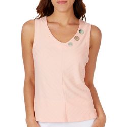 Coral Bay Plus Textured V-Neck Sleeveless Top
