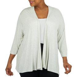 Notations Plus Solid Open Cardigan