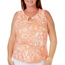 Plus Floral Sleeveless Top