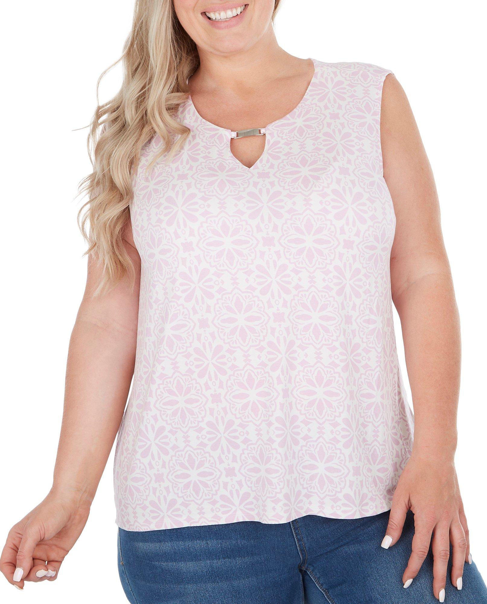Juniper + Lime Plus Keyhole Bar Sleeveless Top