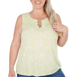 Juniper + Lime Plus Floral Three Ring Sleeveless Top
