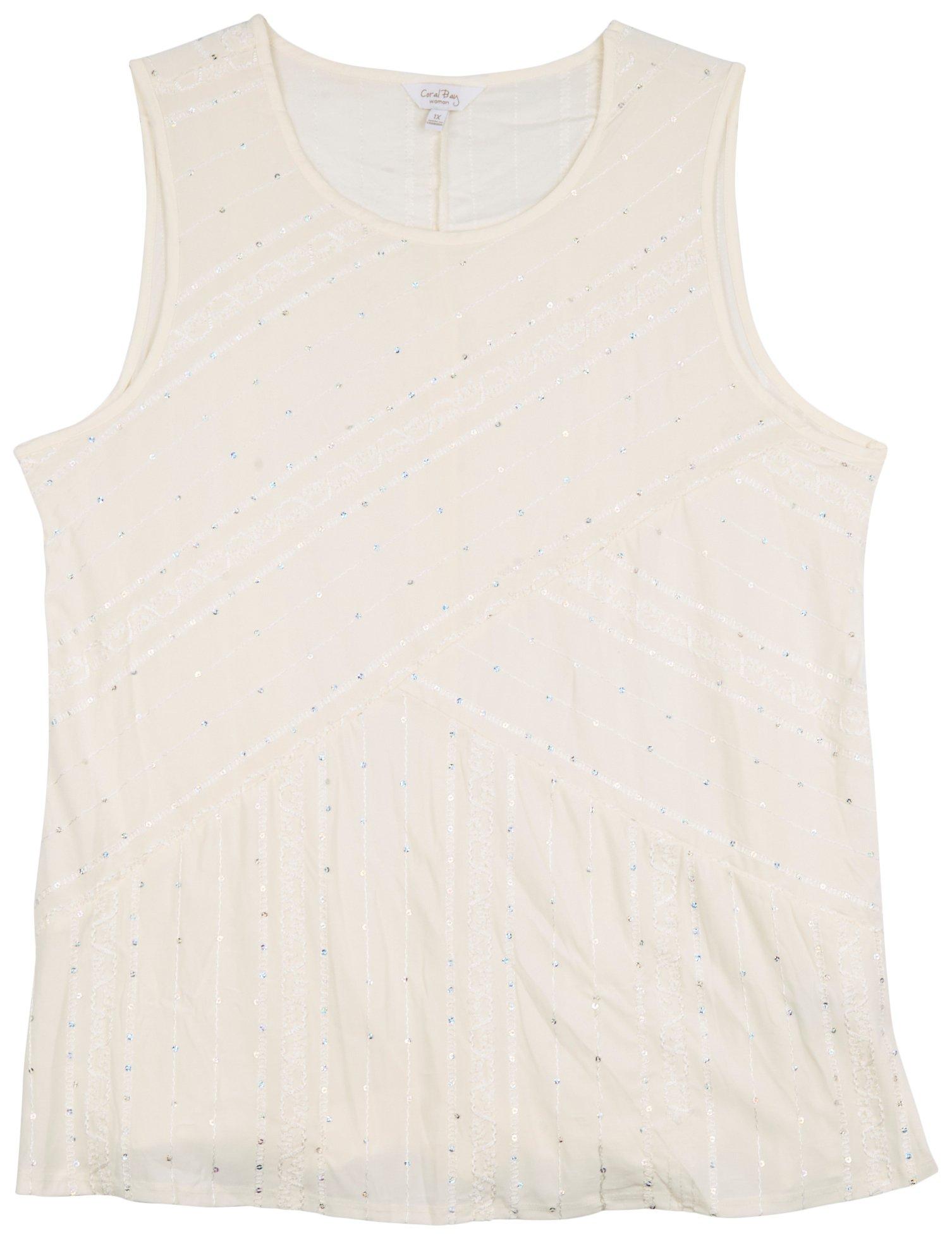 Coral Bay Plus Embellished Sleeveless Top