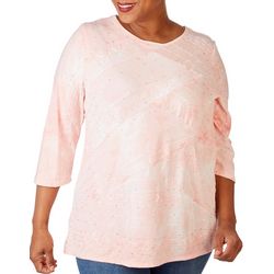 Coral Bay Plus Embellished Tunic Gomez 3/4 Sleeve Top