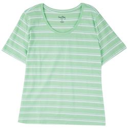 Coral Bay Plus Striped Short Sleeve Top