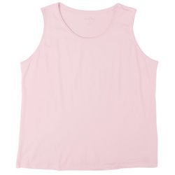Coral Bay Plus Solid Jewel Sleeveless Top