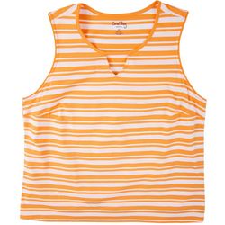 Coral Bay Plus Striped Keyhole Sleeveless Top